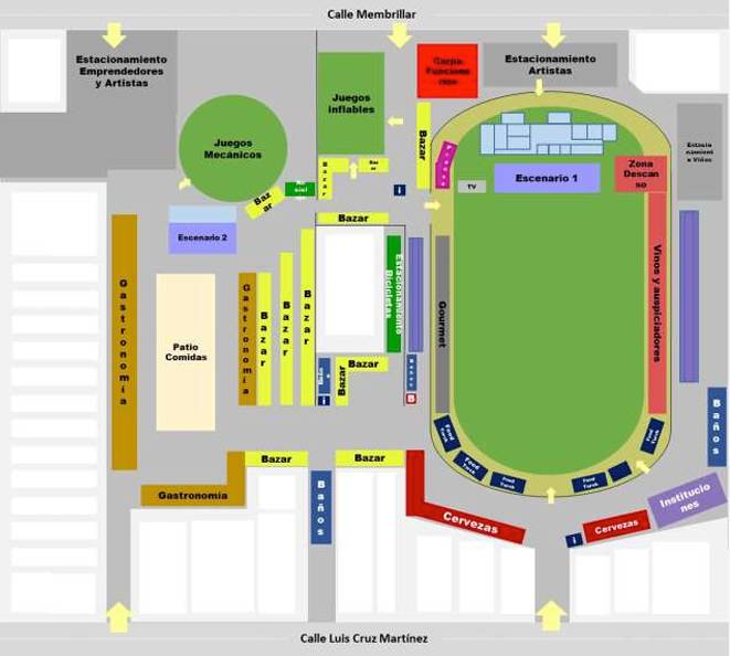 Festival Folclórico de la Vendimia de Molina 2025 2 plano ubicacion festival de la vendimia de curico 2024