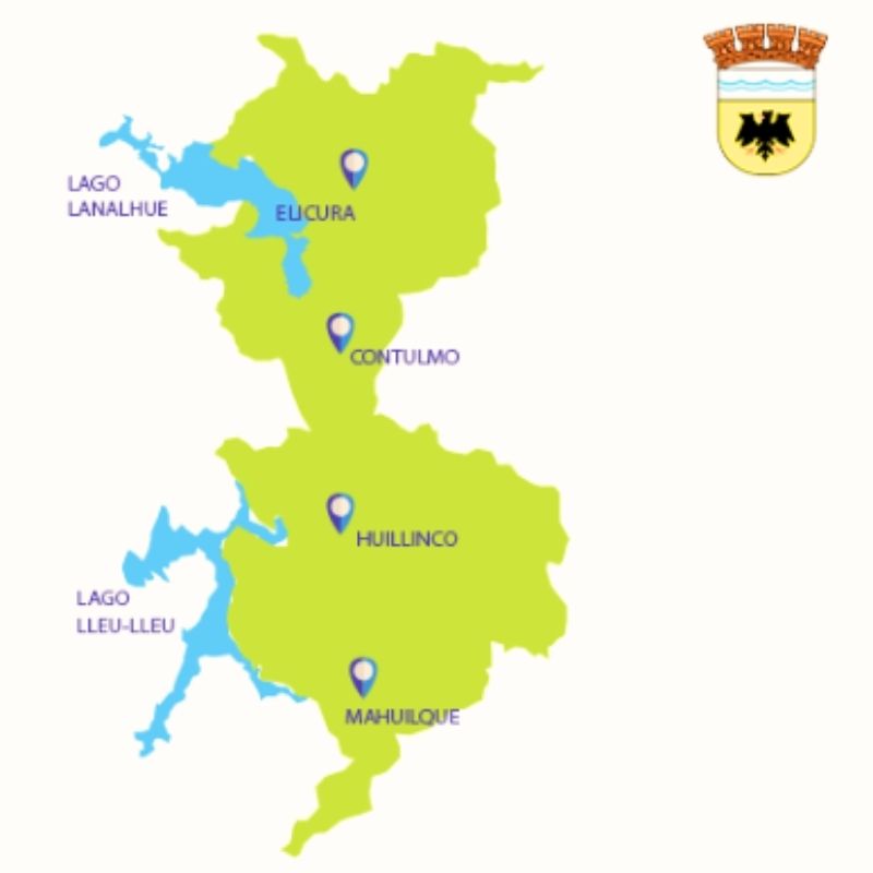 Contulmo Mapa Turístico cerca de aquí 1 Mapa de contulmo