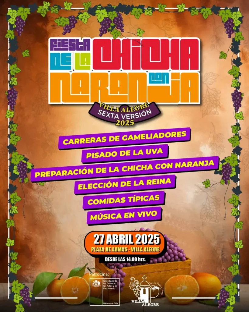 Fiesta de la Chicha con Naranja 2025 en Villa Alegre: Sexta versión llena de sabor y tradición 1 Fiesta de la Chicha con Naranja 2025 en Villa Alegre