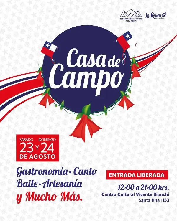Casa de Campo en La Reina 2025: Tradición, música y gastronomía en el Centro Cultural Vicente Bianchi 1 Casa de Campo en La Reina 2025