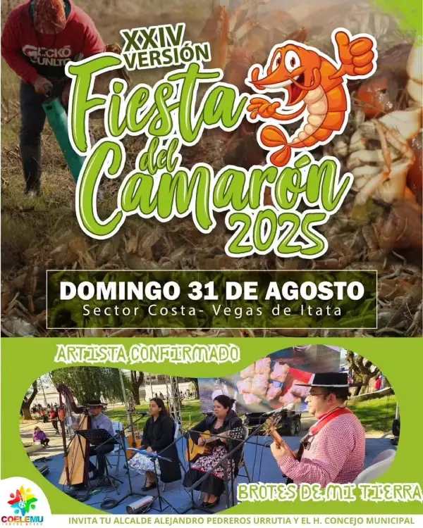 Fiesta del Camarón 2025 en Vegas de Itata 1 Fiesta del Camarón 2025 en Vegas de Itata