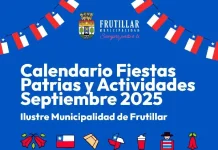Calendario Fiestas Patrias 2025 en Frutillar