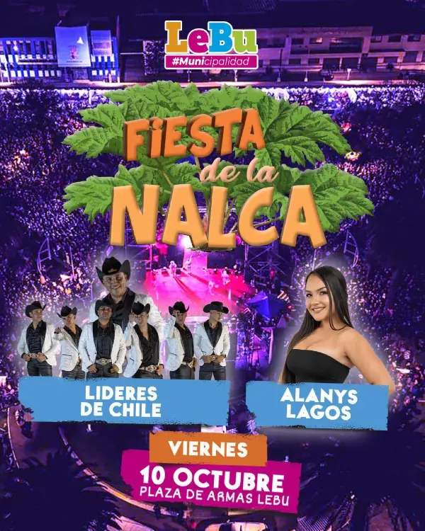 Fiesta de la Nalca 2025 en Lebu: Música, cultura y celebración 1 Fiesta de la Nalca 2025 en Lebu