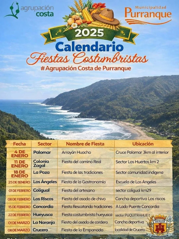 Calendario Fiestas Costumbristas de Purranque 2026