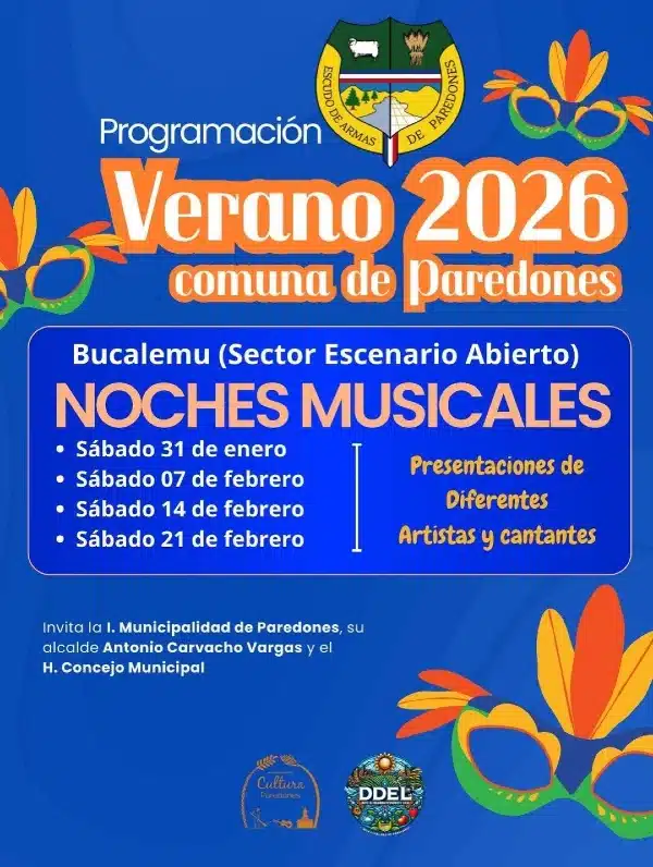 Programación Verano 2026 en Paredones