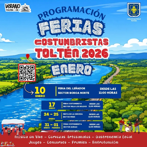 Programación Ferias Costumbristas Toltén 2026: Enero lleno de Tradiciones 1 Programación Ferias Costumbristas Toltén 2026