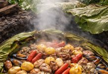 Historia del curanto chileno - imagen de curanto generada por IA