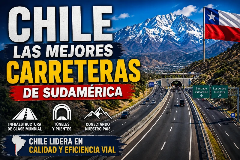 ¿Tiene Chile Las Mejores Carreteras de Sudamérica? Esto revelan los rankings internacionales 1 Chile Las Mejores Carreteras de Sudamérica