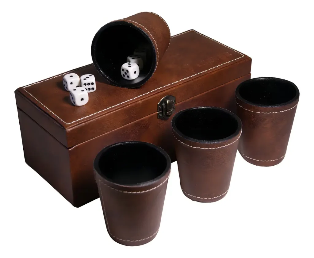 Juegos Tradicionales Chilenos para Fiestas Patrias 2026: Tradición, Cuero y Madera Hechos en Chile 1 cacho con caja de madera